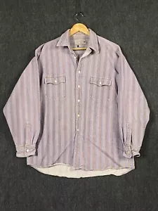 Pure Stuff Mens XL Long Sleeve Button Up Woven Shirt Multi Stripe Western - Picture 1 of 17