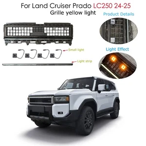 Grille yellow light Fit For Land Cruiser 250 Prado 2024 2025 Front Bumper Grille - Picture 1 of 5