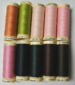 Gutermann Sew-All Polyester Thread 100m Colours 600-699 Range - Picture 1 of 11