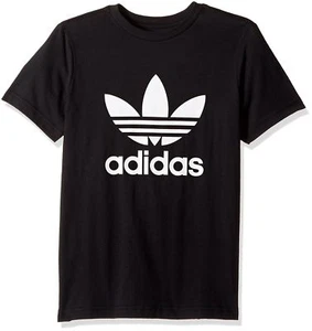 adidas Originals Big Kids Trefoil Tee Black/White BQ3910 SIZE XL - Picture 1 of 1