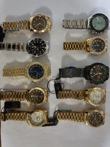 Lot of Mixed New Watches Working perfect 1 Automatic 9 Quartz Pc need battery - Picture 1 of 4