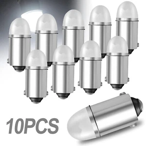 10x BA9S BAYONET WHITE LED LIGHT BULB SMD 2835 PARKER CAR GLOBE INTERIOR LED 12V - Picture 1 of 9