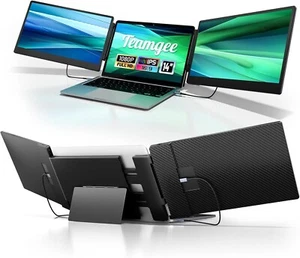 Teamgee Triple Screen Laptop Screen Extender 14" Full HD 1080p IPS Displays - Photo 1/1