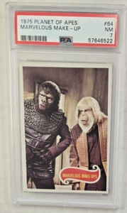 1975 Planet of the Apes Trading card #64 Marvelous Make-Up PSA 7 Nr Mint - Picture 1 of 2