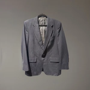 Vintage Christian Dior Monsieur Striped Suit Jacket Men's 42R Blue Classic - Picture 1 of 10