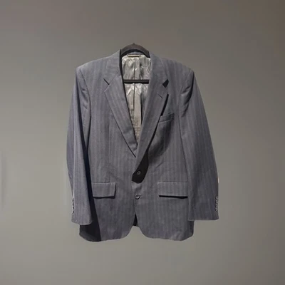 Traje Chaqueta De Colección Christian Dior Monsieur Rayas Para Hombre 42R Azul Clásico Foto 1 de 4