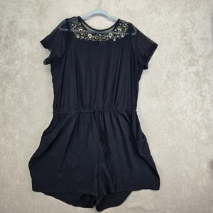 Torrid Harry Potter Black Short Sleeve Zip Up Shorts Romper Size 2 Nwt Flaw - Picture 1 of 24
