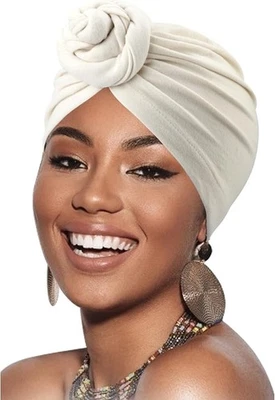 African Women Turban Caps Pre-Tied Twisted Turbans - Image 1 of 4