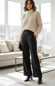 Lauren Ralph Lauren Hose Seide weites Bein Größe 12 - Bild 1 von 4