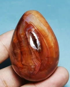 Huevo de ágata cornalina geoda grande roja natural RARO de Madagascar - Imagen 1 de 8