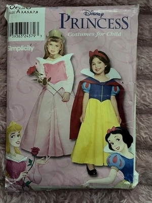 Disfraz Princesa Disney Patrón 0626 3-8 Sin Cortar Foto 1 de 3