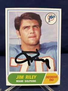 Jim Riley Miami Dolphins handsignierte Custom Karte - Bild 1 von 2
