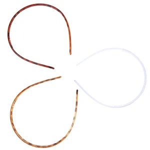 Banda para el cabello de plástico dentado para hombres mujeres (0,5 cm, 3 colores, 6 piezas/juego) - Imagen 1 de 12