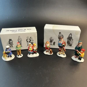 Vtg Department 56 Snow Village Ceramic Xmas Carolers People Figurines Lot AS IS - Picture 1 of 12