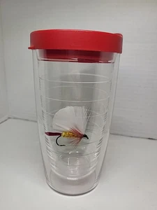Tervis Herren Becher Fliegenfischen Köder 16 Oz roter Deckel - Bild 1 von 7
