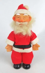 Vintage Japan 1960's Rubber Jointed Head/Arms 5" Santa Claus Doll - HO-HO-HO! - Picture 1 of 7