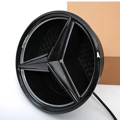 Led Light Black Grille Star Emblem Fit For Mercedes Benz CLA250 C300 C200 C63 - Image 1 of 4