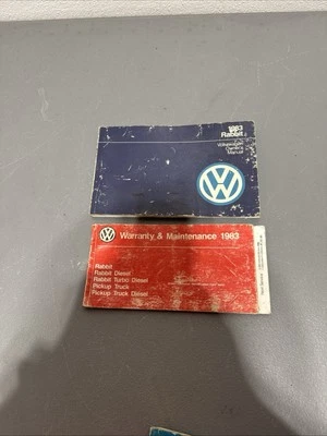 VW Rabbit 1983 manual del propietario Volkswagen libro de instrucciones y garantía del usuario del usuario Foto 1 de 2