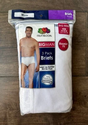 2013 Fruit of the Loom: Big Man Briefs - Size: 4XB - Roomier Fit - 3 Pack - Image 1 of 4