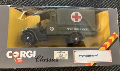 Corgi Toy Diecast 1929 Thornycroft Red Cross Truck #923 1:43 Mint Truck Box Ding - Image 1 of 4
