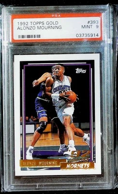 Como Nuevo PSA 9 1992-93 Topps Oro 393 Alonzo Luto Charlotte Hornets RC Novato Foto 1 de 2