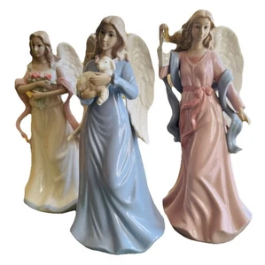 Porzellan Engel rosa Blumen, Kandelaber, Schiff, Engel Kleid Halstuch. - Bild 1 von 10