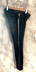 X2 FOR EXPRESS SLIM W10 LOW RISE STRAIGHT LEG JEANS SIZE 4 ... WOW!!! - Picture 1 of 7