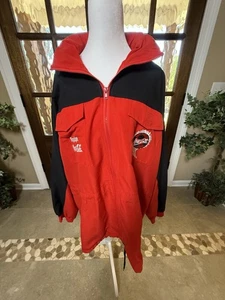 Coco Cola rot schwarz Reißverschluss vorne Jacke mit Kapuze Herren Large. " Coco Cola Aufnäher - Bild 1 von 11
