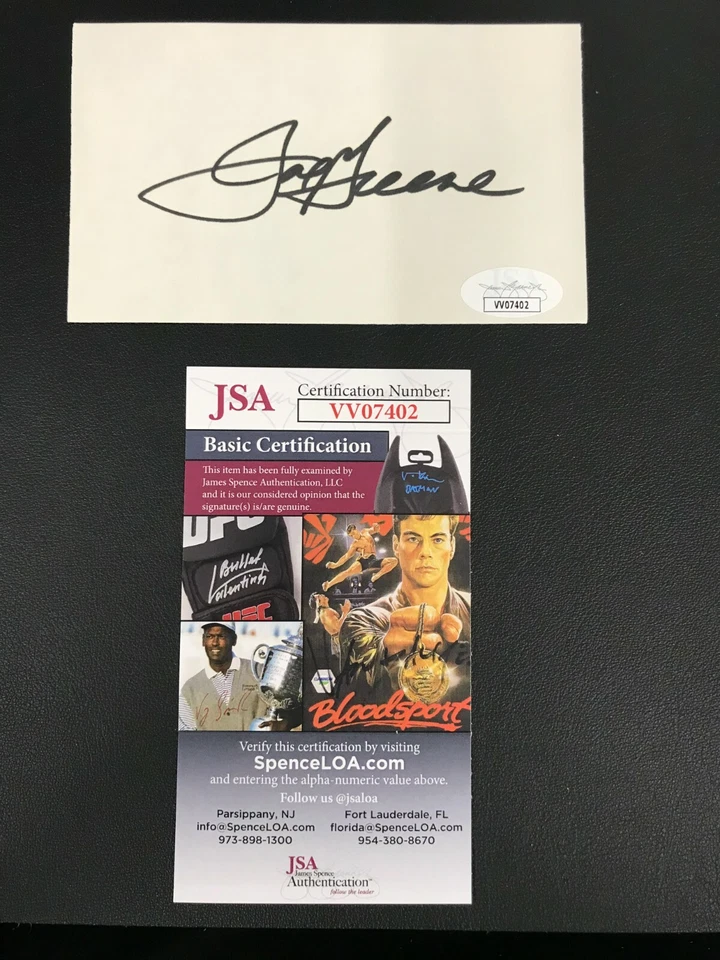 Joe Greene Pittsburgh Steelers HOF JSA Certified Autograph 3x5 Index Card Signed - Image 1 of 4