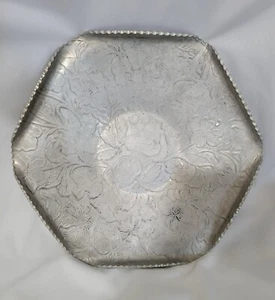 Bandeja de aluminio martillado vintage forjado a mano Cromwell - Imagen 1 de 2