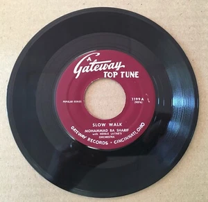 Mohammad Ba Sharif w/ Herbie Layne's Orch: Slow Walk/Since I Met You Baby 45/7" - Imagen 1 de 2