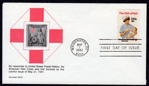 1981 American Red Cross 100th & Nursing - Carrollton FDC NW950 - Picture 1 of 1