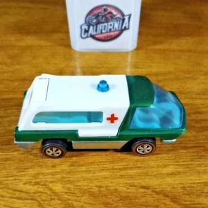 Hot Wheels The Heavyweights Redline Ambulance Spectraflame Green Hong Kong 1970 - Picture 1 of 6