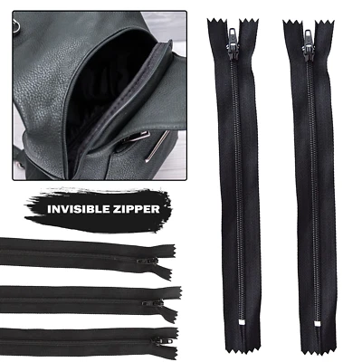 YKK Invisible Nylon Zip Zips Zipper Concealed Closed End Sewing Inch 20 to 65cm - Image 1 of 4