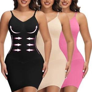 Slimming Women Shapewear Slip Dress Tummy Control Firm Under Dress Body Shaper - Picture 1 of 26