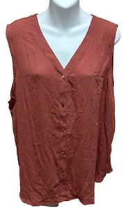 Maurices Womens Tank Top Plus Size 2X Womens Sleeveless New Blouse V-neck Shirt - Picture 1 of 13