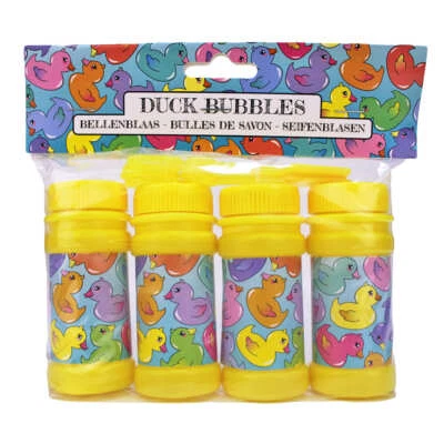 BEMIRO Seifenblasen Ente 4er Set im Beutel | jeweils 60 ml | Seifenblasen Kinder