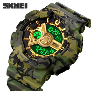 Men Sport Watch Military Analog Digital WristWatch Shockproof Waterproof - Picture 1 of 22