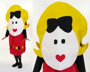 Bouffant Blond Hair Mascot Costume - Adult Size - Head/Dress/Shirt - Big Hair - Picture 1 of 6