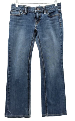 ANN TAYLOR LOFT Modern Boot Fit Stone Wash Blue Denim Jeans Women's Sz 4P PreOwn - Image 1 of 4