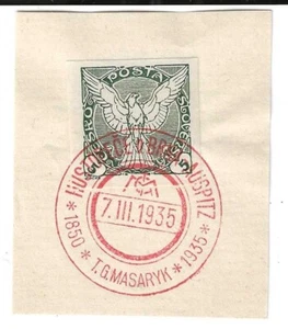 Czechoslovakia - Scott's #P2 with 1935 Brha-Auspitz cancel on newsprint - Picture 1 of 1