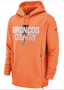 Felpa con cappuccio Nike uomo Denver Broncos arancione Sideline Player Medium M NFL - Foto 1 di 12