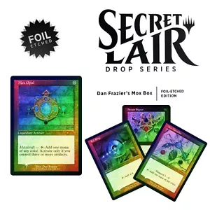 ๐ Secret Lair Dan Frazier's Mox Box Etched FOIL Mox Opal Tantalite Sol Ring MTG - Picture 1 of 10
