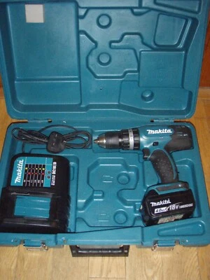 Makita, DHP453  2 speed Cordless Hammer Drill, 1 x 18v. Li-ion, LXT. Batts, Set - Image 1 of 4