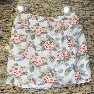 Liz Claiborne Liz wear ladies floral linen skirt size 12 - Picture 1 of 6
