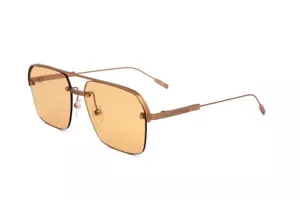 Gafas de sol Ermenegildo Zegna EZ0213 43E - Diseño de metal bronce y amarillo - Imagen 1 de 3