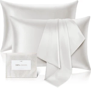 100% Pure Mulberry Silk Pillowcase for Hair and Skin - Allergen Resistant Dual S - Picture 1 of 7