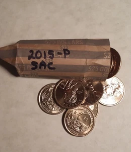 Roll (25 Coins) 2015-P SACAGAWEA Dollars - Picture 1 of 1