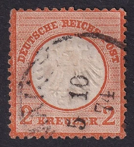 GERMANY 1872 Small Shield 2k Orange-Yellow SG 10 Used (CV £325) - Picture 1 of 2