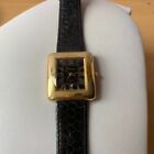 Vintage Vienna Quartz Genuine Leather Black Watch
